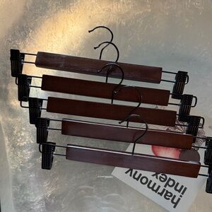 Set of Wooden Pant Hangers 5